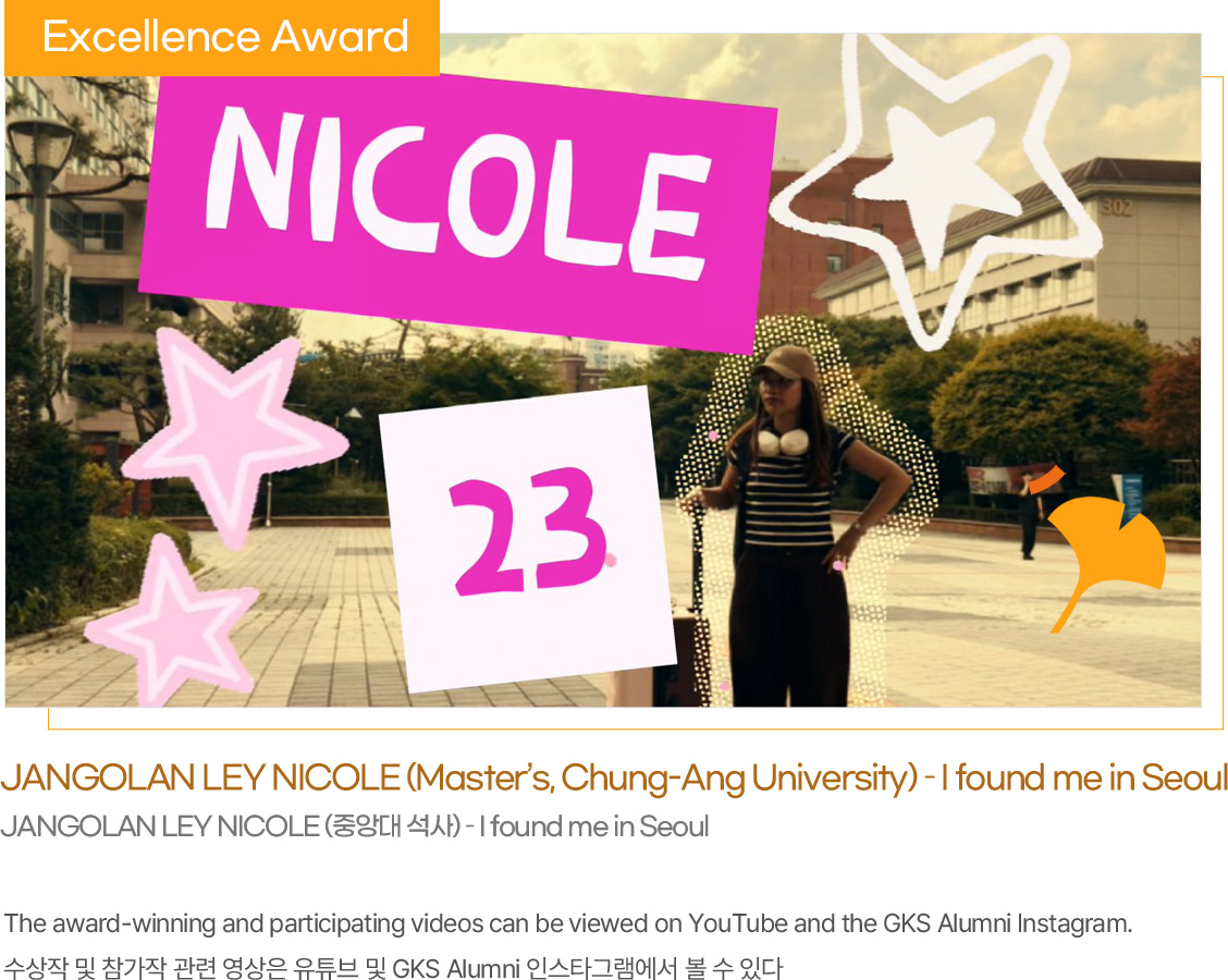Thumbnail of JANGOLAN LEY NICOLE’s video, I found me in Seoul.