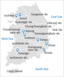 Map of Korea